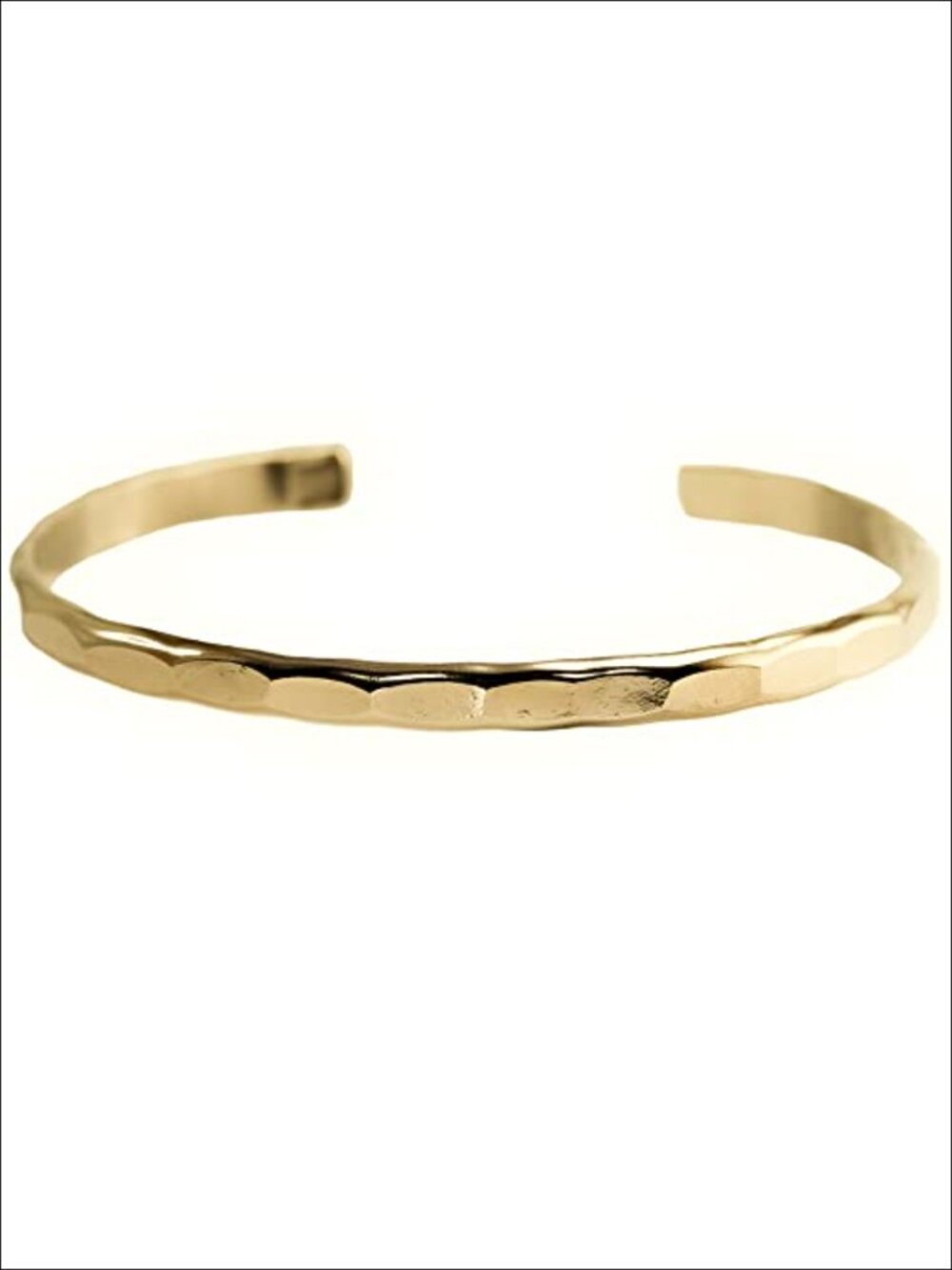 Wide Hammered Cuff Bracelet 14K Gold Filled Bangle Stacking Cuff